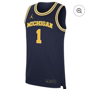 Michigan Wolverines Jordan Brand Road Replica Basketball Jersey Navy Size L